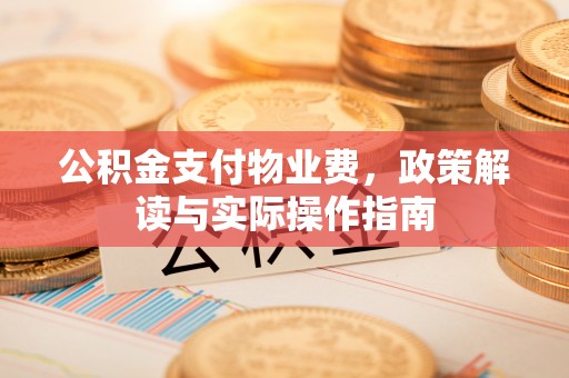 布尔津公积金支付物业费，政策解读与实际操作指南