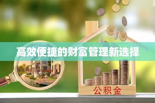 布尔津高效便捷的财富管理新选择